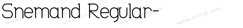 Snemand Regular字体转换